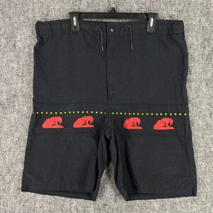 DJ Smash Swim Shorts Mens L Black Board‎ Shorts Surfing Beach Vintage 80s Pop